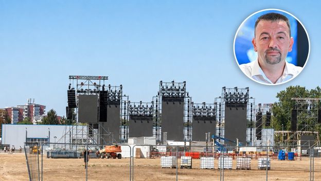 Pripreme za Thompsonov koncert u Vukovaru