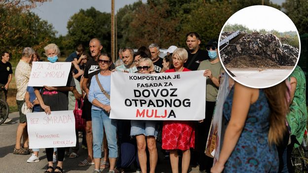 Prosvjed ispred osječke kompostane