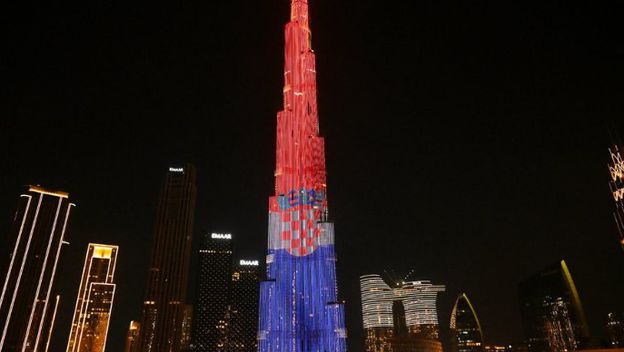 Burj Khalifa zasjao u bojama hrvatske zastave