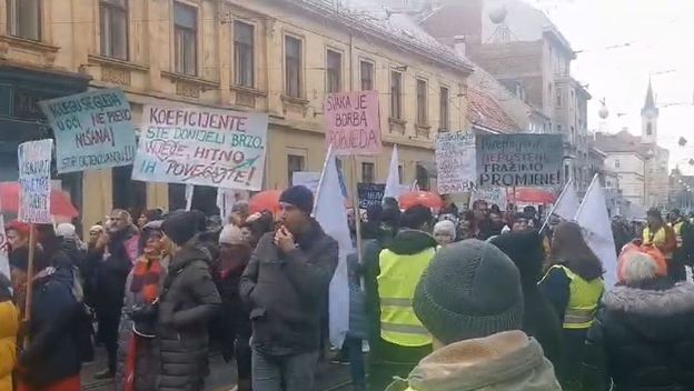 Prosvjed prosvjetara u Zagrebu