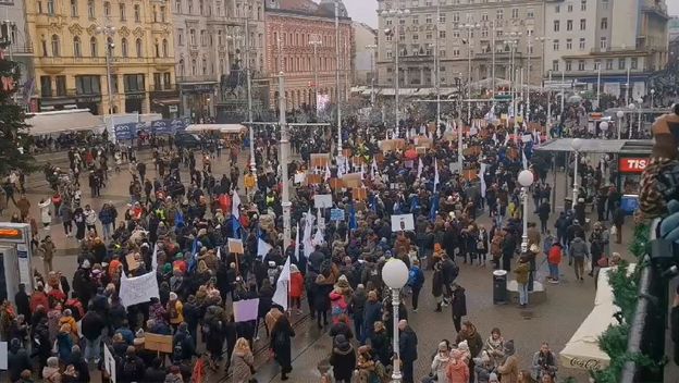 Prosvjed prosvjetara u Zagrebu - 1