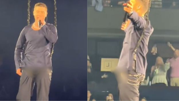 Glumac i pjevač Justin Timberlake u nezgodnoj poziciji na koncertu