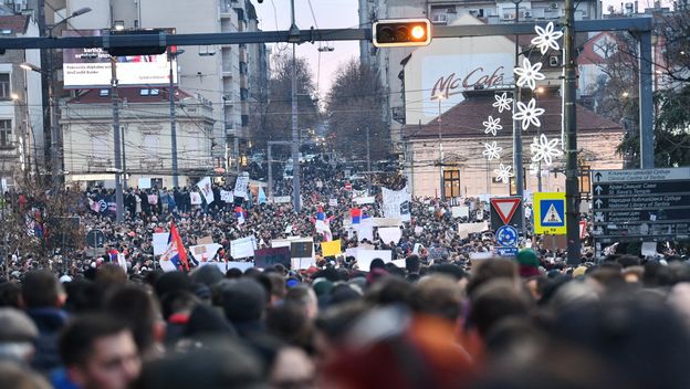 Veliki prosvjed u Beogradu 22.12.