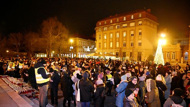 Okupljanje na Trgu Republike Hrvatske