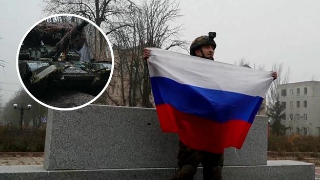 Ukrajinski tenk i ruski vojnik