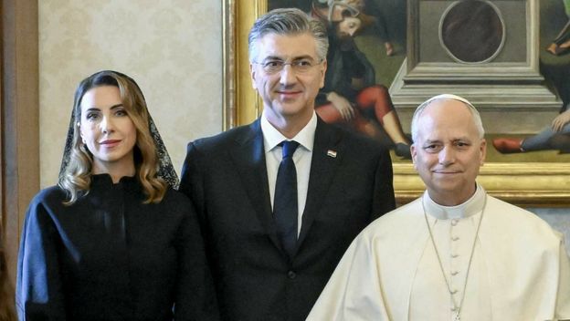 Andrej Plenković s obitelji u posjeti Papi Lavu XIV. - 2