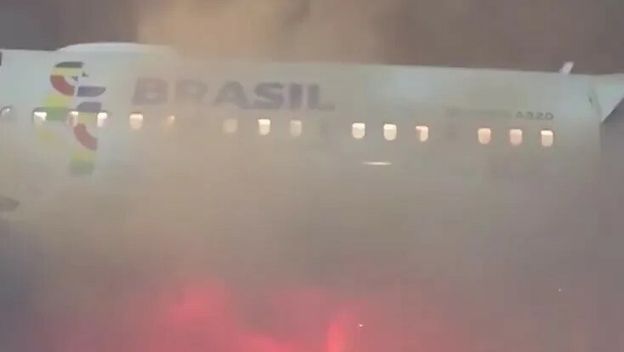 Požar na zrakoplovu u Brazilu