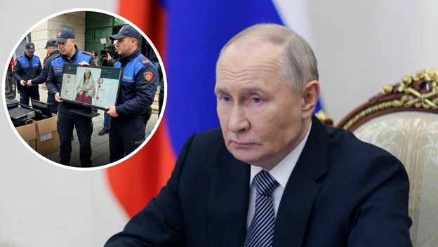 Vijest s News Bara i Vladimir Putin