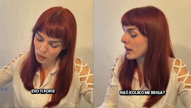 Nora Ćurković u božićnom skeču