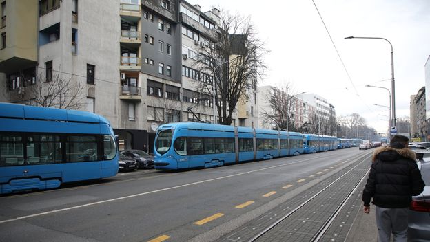 Zastoj tramvaja, ilustracija