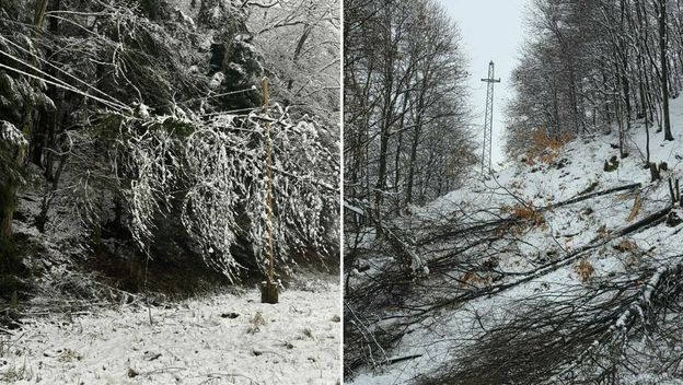 Oštećeni dalekovod na području Ivanca