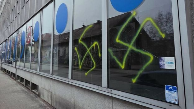 Vandalizirana zgrada slovenskog Ministarstva kulture
