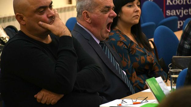 Bruno Zadro (u sredini) na sjednici Gradskog vijeća Bjelovara