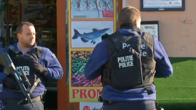 Policija u Bruxellesu (Screenshot Reuters)