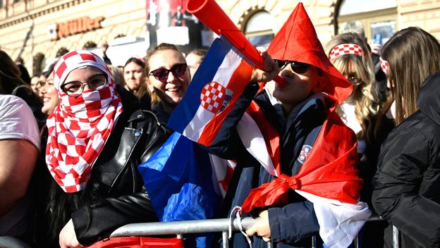 Hrvatski navijači na dočeku rukometašima