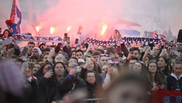 Doček rukometaša na trgu