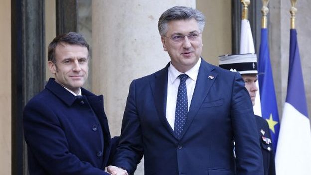 Emmanuel Macron i Andrej Plenković