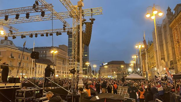 Doček rukometaša na Trgu bana Jelačića