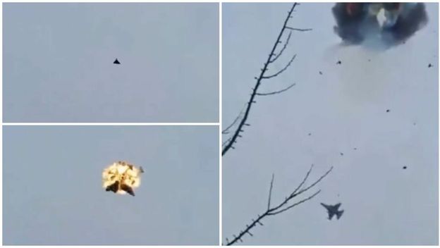 Ukrajinski F-16 ruši ruski dron Geran-2