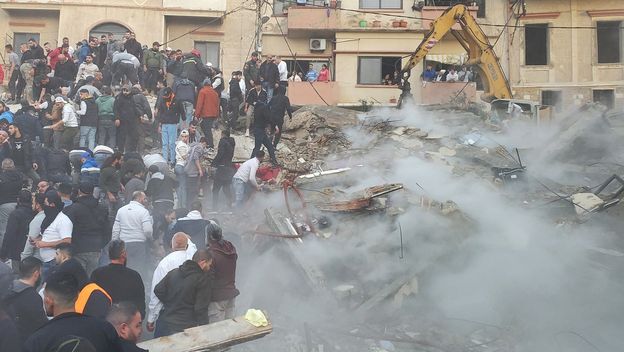 Urušena zgrada u Tripoliju