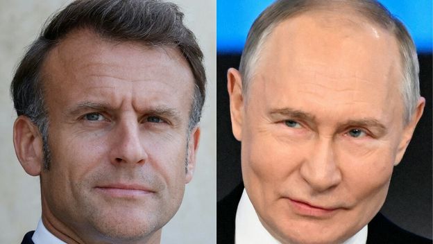 Emmanuel Macron i Vladimir Putin