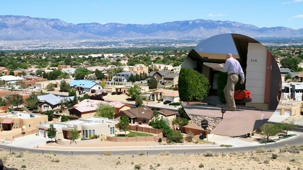 Albuquerque i kuća iz serije Na putu prema dolje (Breaking Bad)