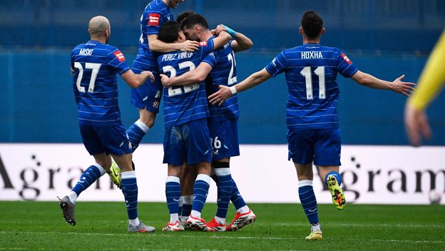 Igrači Dinama slave gol