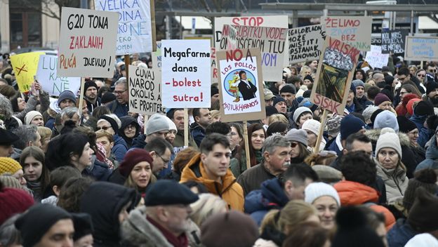 Prosvjed protiv gradnje velikih farmi i klaonica pilića u Sisačko-moslavačkoj županiji