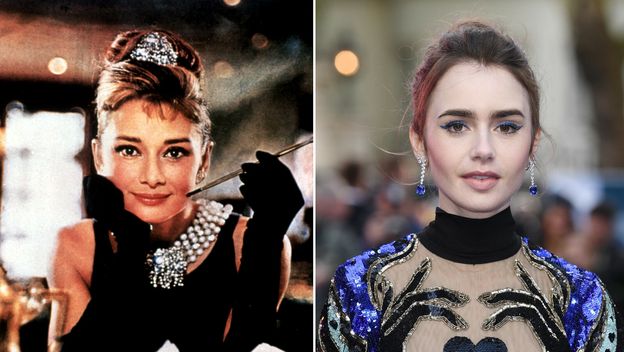 Audrey Hepburn i Lily Collins