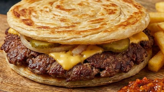 Paratha burger/Ilustracija