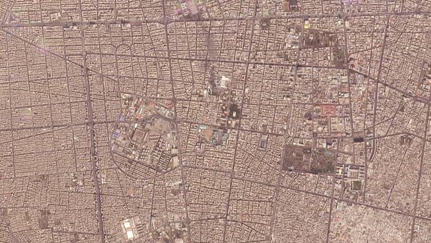 Satelitska slika Teherana nakon napada