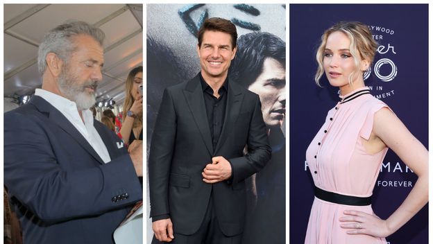 Jennifer Lawrence, Tom Cruise, Mel Gibson (FOTO: Getty)