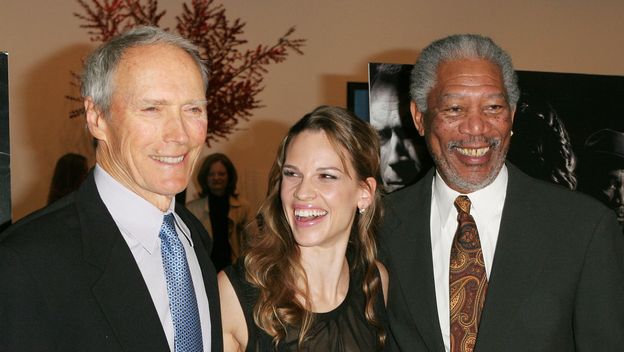 Hilary Swank, Clint Eastwood, Morgan Freeman (Foto: Getty Images)