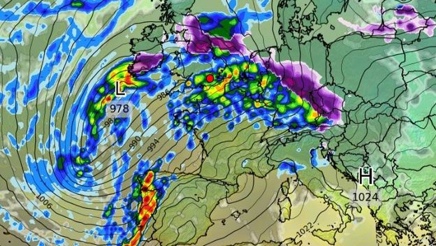 Meteorološka karta sjever Europe