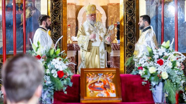 Božićna liturgija u hramu svete Blagovijesti u Zagrebu na kojoj su se okupili vjernici pravoslavne vjeroispovijesti - 21