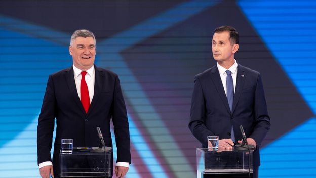 Zoran Milanović i Dragan Primorac tijekom sučeljavanja uoči prvog kruga predsjedničkih izbora