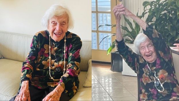 101-godišnja Ruth Goldberg Jaskow kako uživa u staračkom domu