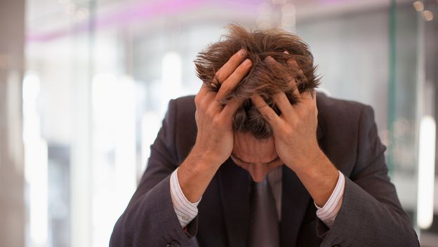 Zabrinuti muškarac, ilustracija