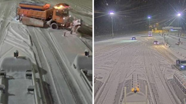 Snijeg na autocesti A1