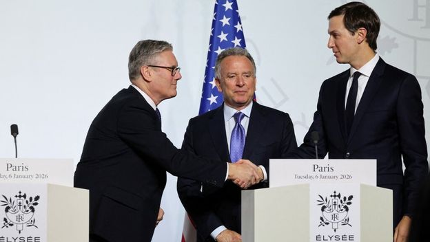 Keir Starmer, Steve Witkoff i Jared Kushner