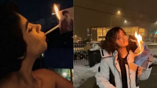 Iranke pale fotografiju cigaretom