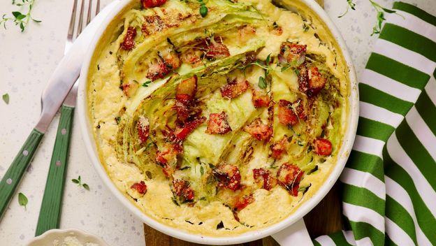 Zapečeni kupus s pancetom i sirom