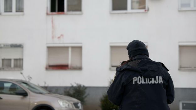 Krv na zgradi u Varaždinu