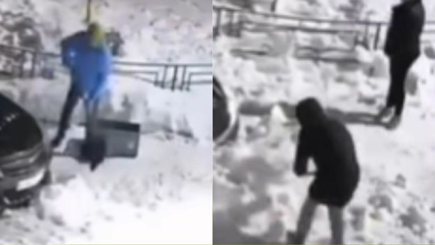 Svađa oko parkinga u snijegu