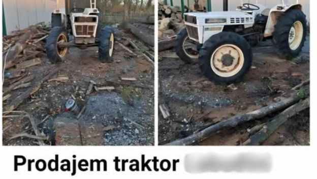 Oglas za prodaju traktora sa smiješnom pogreškom