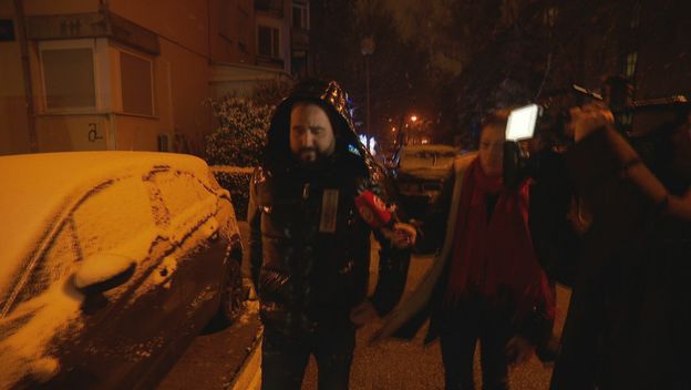 Bruno Ljubić i reporterka Dnevnika Nove TV Tea Johmann Nitraj