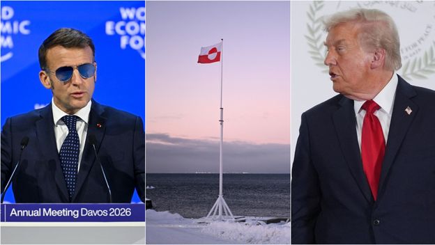Macron, Grenland, Trump