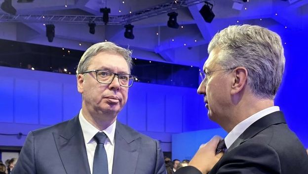 Aleksandar Vučić i Andrej Plenković u Davosu