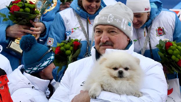 Aleksandar Lukašenko i njegov pas Umka