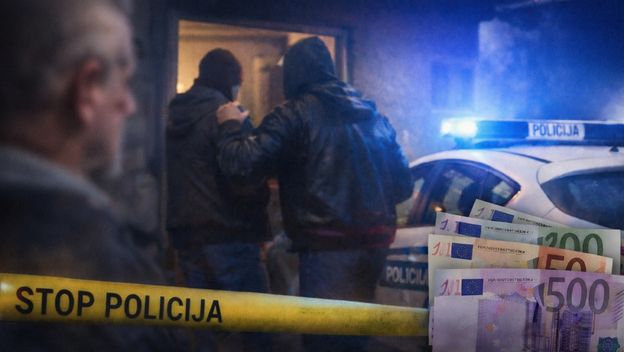 Pljačka muškarca, AI ilustracija